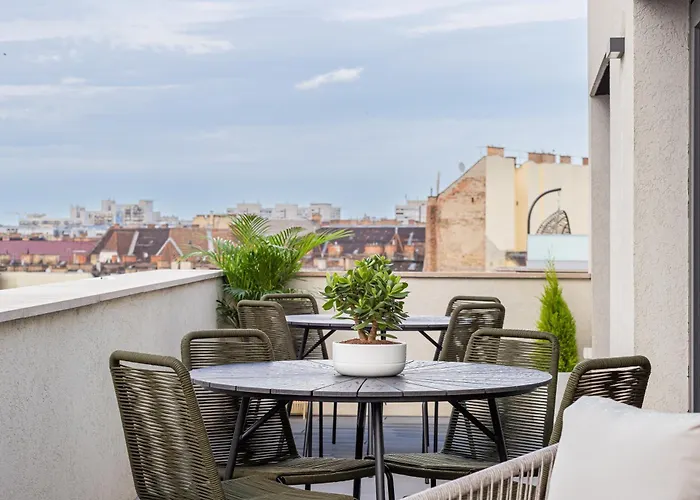 New Penthouse W Double Parking, Panoramic Balcony Budapest