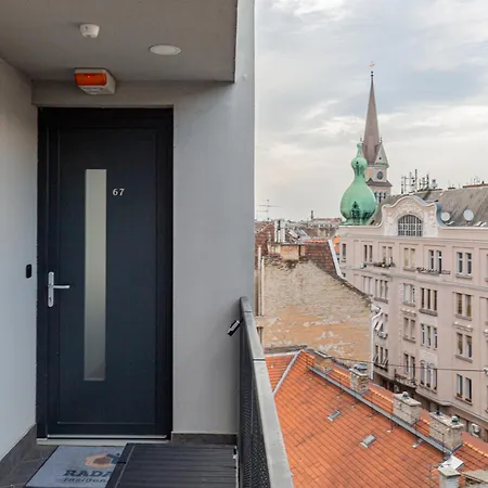 New Penthouse W Double Parking, Panoramic Balcony Apartmán Budapešť